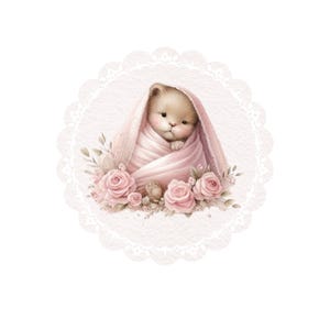 Baby Girl Christening Digital Paper Pack | Baptism Scrapbook Paper | Vintage Baby Shower Paper | Junk Journal Paper | 26 Printable Papers image 10