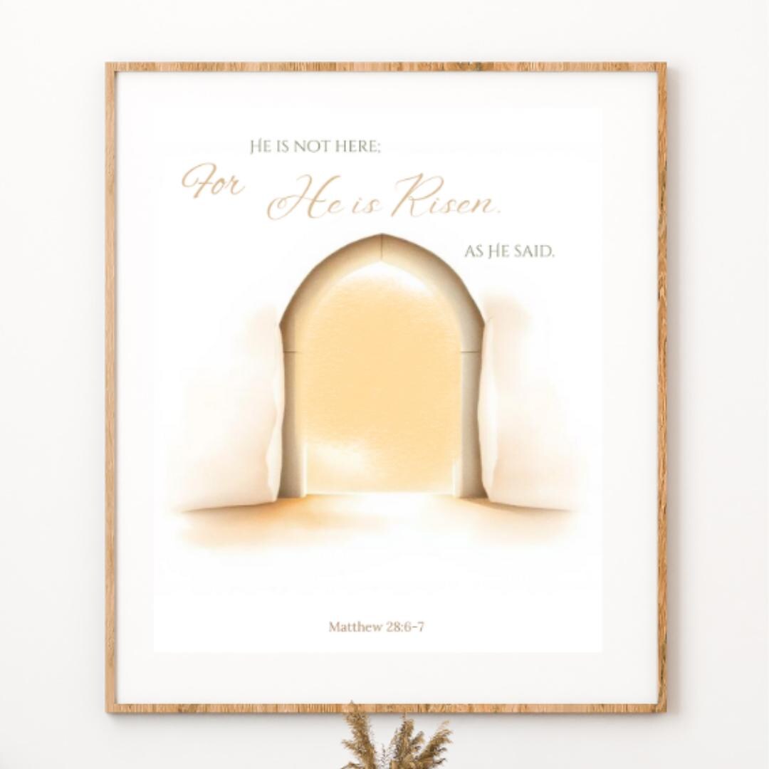 He is Risen - Easter Wall Art | Printable Christian Decor | PDF PNG ...
