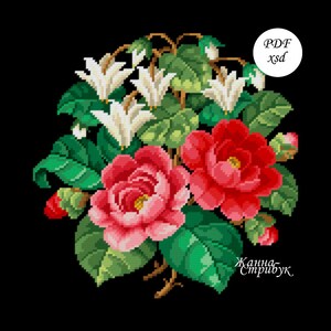 cross stitch pattern Berlinwoolwork petitpoint PDF xsd