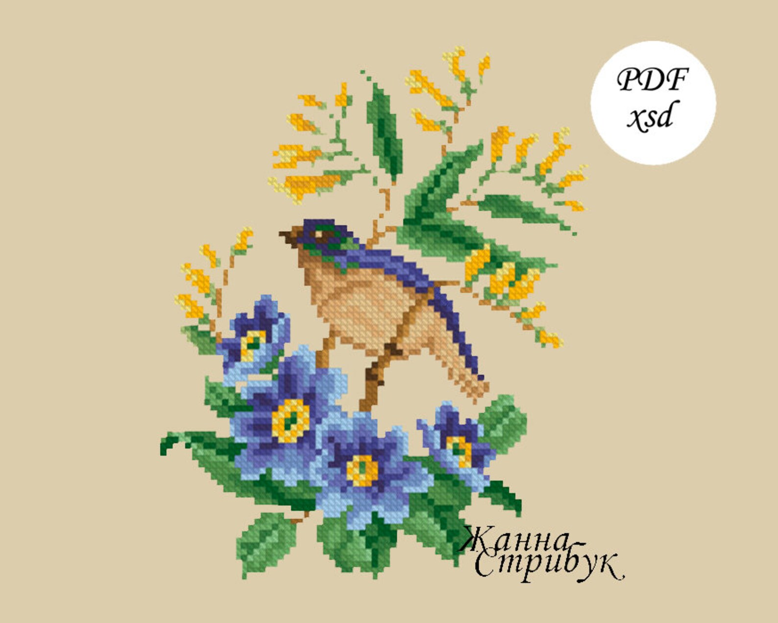 Cross Stitch Pattern Zhanna Stribuk PDF, Xsd Etsy