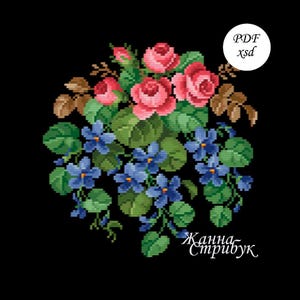 cross stitch pattern Berlinwoolwork petitpoint PDF xsd