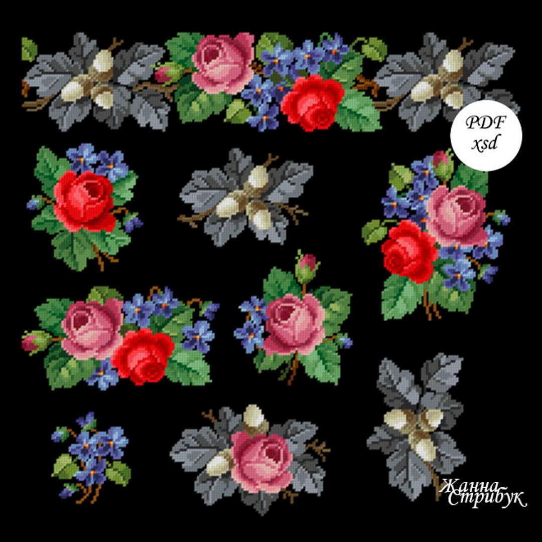 Cross Stitch Pattern 121223 Petitpoint Zhanna Stribuk PDF Xsd Etsy