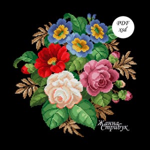 cross stitch pattern Berlinwoolwork petitpoint PDF xsd