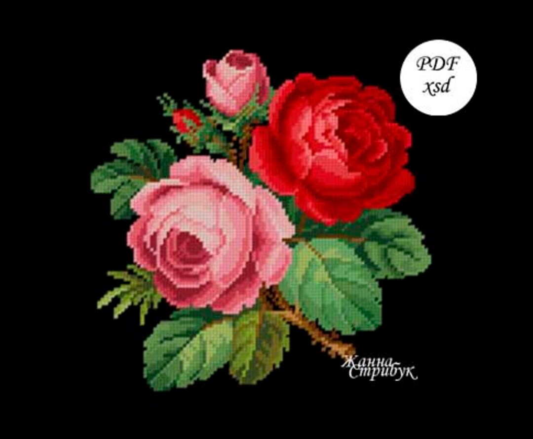 Cross Stitch Pattern Petitpoint Zhanna Stribuk PDF Xsd 200923 Etsy