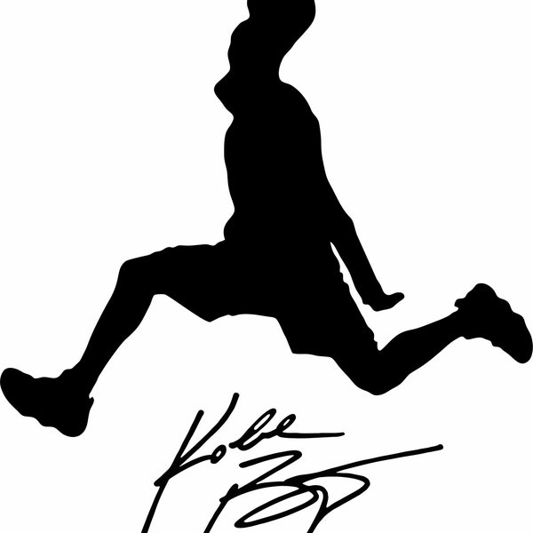 Koby Bryant dunk silhouette (vector file)