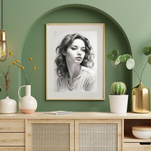 Classic Elegance in a Black and White Portrait of a Woman: Lost in Time, Found in Beauty.