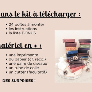 Calendrier de l'avent bibliothèque en PDF 24 livres à imprimer et remplir calendrier de l'avent personnalisable DIY de l'avent image 5