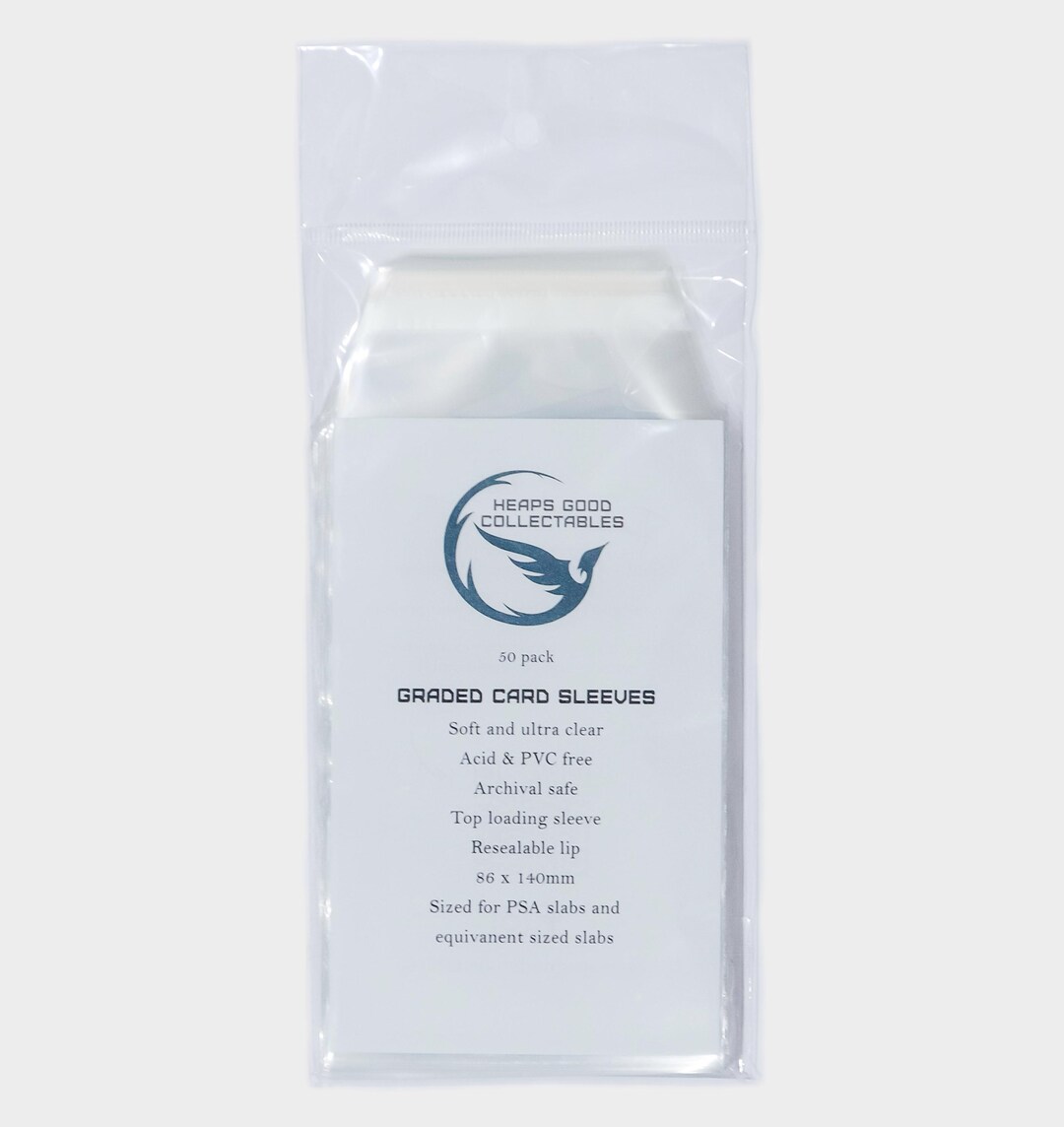 PSA Graded Card Slab Sleeves: Ultra Clear, Reusable Adhesive - 50 Pack -  Etsy