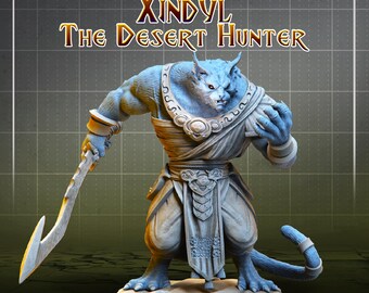 Xindyl The Desert Hunter - Epic Stls for Dungeon and Dragons to print at home