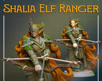 Shalia Elf Ranger - Epic Stl PACK for Dungeon and Dragons to print at home
