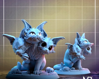 Purrberus (Cerberus) Greek Gods - Epic Stls for Dungeon and Dragons to print at home