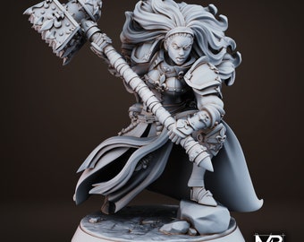 Battle Sister Holy Hammer  - Epic Stls for Dungeon and Dragons to print at home