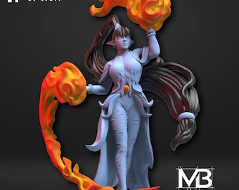 Shalee Fire Mage - Epic Stls per Dungeon and Dragons da stampare a casa