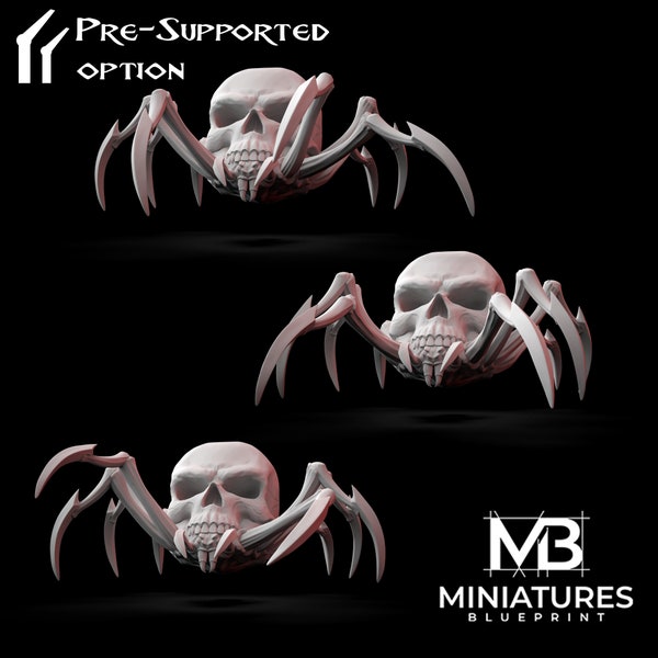 Skull Spider Troops  - Epic Stls for Dungeon and Dragons to print at home