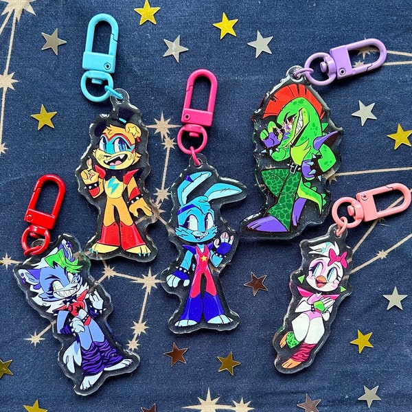 FNAF Security Breach Glitzer Charms