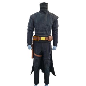 Beskar Bounty Hunter Starwars / Custom Cosplay Leather Belt Holster Belt / Mandolarian Inspired Boba Fett Flight Suit