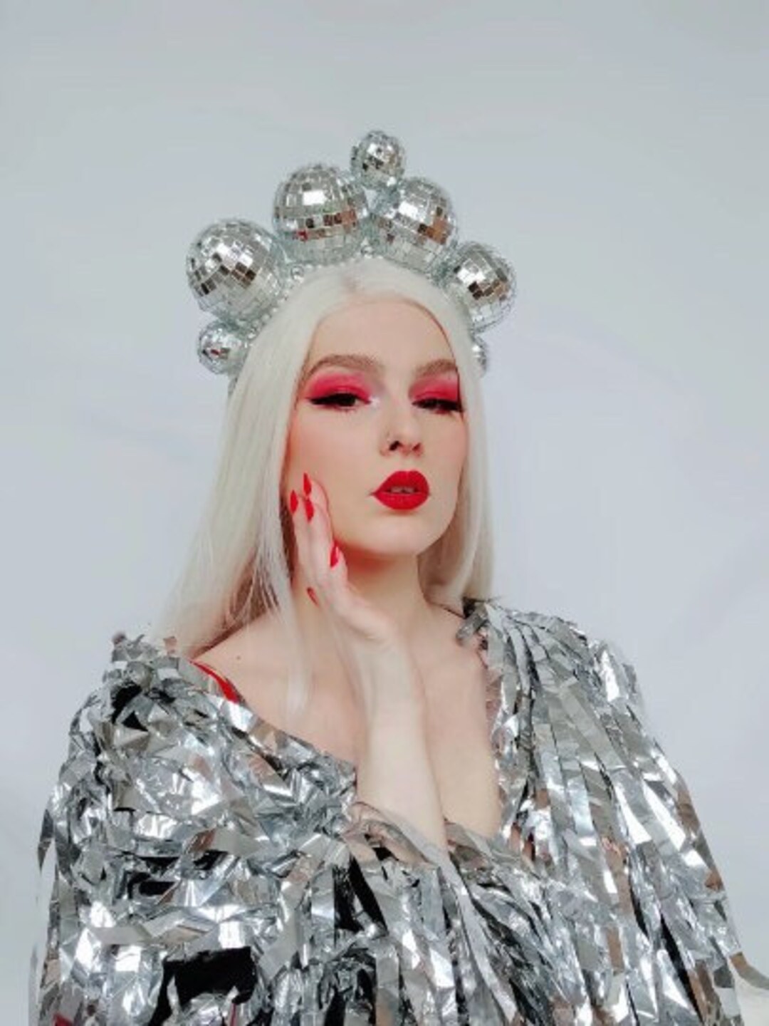 Disco Diva Crown/ Festival Disco Ball Rave Headdress Festival Rave ...