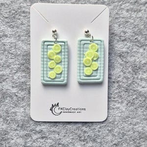 Polymer clay lemon earrings, lemon earrings made of polymer clay, summer earrings lemon slices, stainless steel, nickel-free