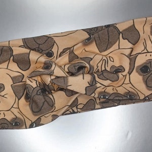 Pugs Print Twist Headband