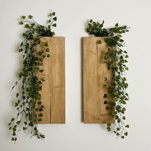 Holzwandtaschen für Pflanzen | Holzhängende Vase | Handgefertigt | Einzigartige Wohnkultu
