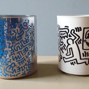 Mug Keith Haring Coeur Love - Collection Pop Art, 325ml, Céramique Brillante, Neuf Avec Boîte
