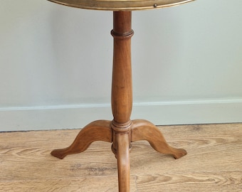 Louis XVI style marble tripod pedestal table