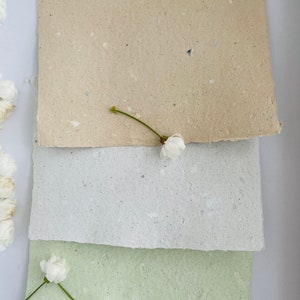 Set di carta fatta a mano "Café&Matcha" circa 3 pezzi. DIN A5 - colori pastello per album, diario, album fotografico, diario, biglietti