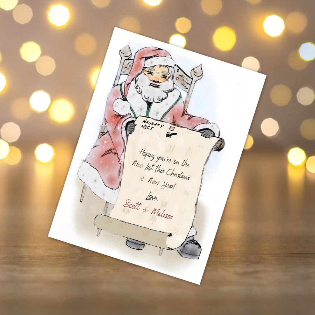 Santa Clause Naughty and Nice List Holiday Personalized Christmas ...