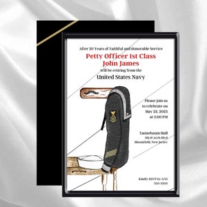 Navy Retirement Graduation Military Invitation Announcement