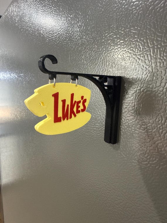 Luke’s Diner Sign Refrigerator Magnet 3D Printed Gilmore Girls Inspired Kitchen Décor