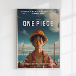 One Piece by Wes Anderson, Trendy Wall Art, Digital Download Print, One Piece, Anime Wall Decor, Printable Art, Luffy