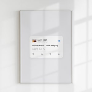 Kanye West Tweet, Trendy Wall Art, Digital Download Print, Football Wall Art , Retro Wall Decor, Printable Art, Kanye