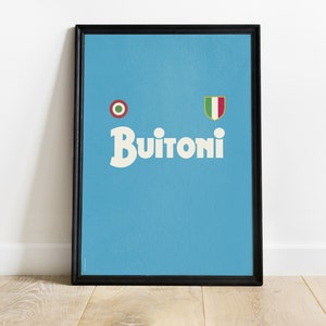 Poster Maglia Napoli, Trendy Wall Art, Digital Download Print, Football Wall Art , Retro Wall Decor, Printable Art, Soccer