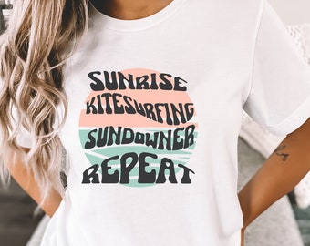 Surfer Girl T-shirt met spreuk| Zomershirt Kitesurfen| Oversized T-shirt