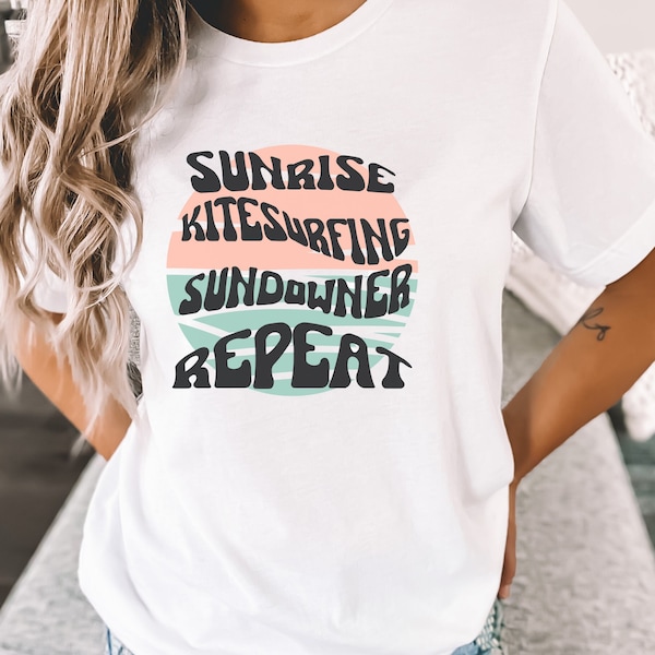 Surfer Girl Tshirt mit Spruch|Sommer Shirt Kitesurfing|Oversize T-Shirt