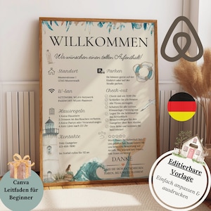 Gadget de señalización de apartamentos vacacionales|libro de bienvenida de Airbnb|Plantilla Canva