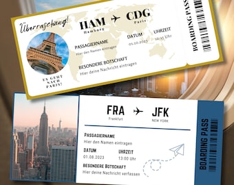 Boarding Pass|Ticket|Voucher Travel|Air Ticket Gift Invitation
