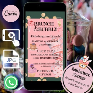 Digitale Whatsapp Einladungskarten zum Brunch|Geburtstag ecard