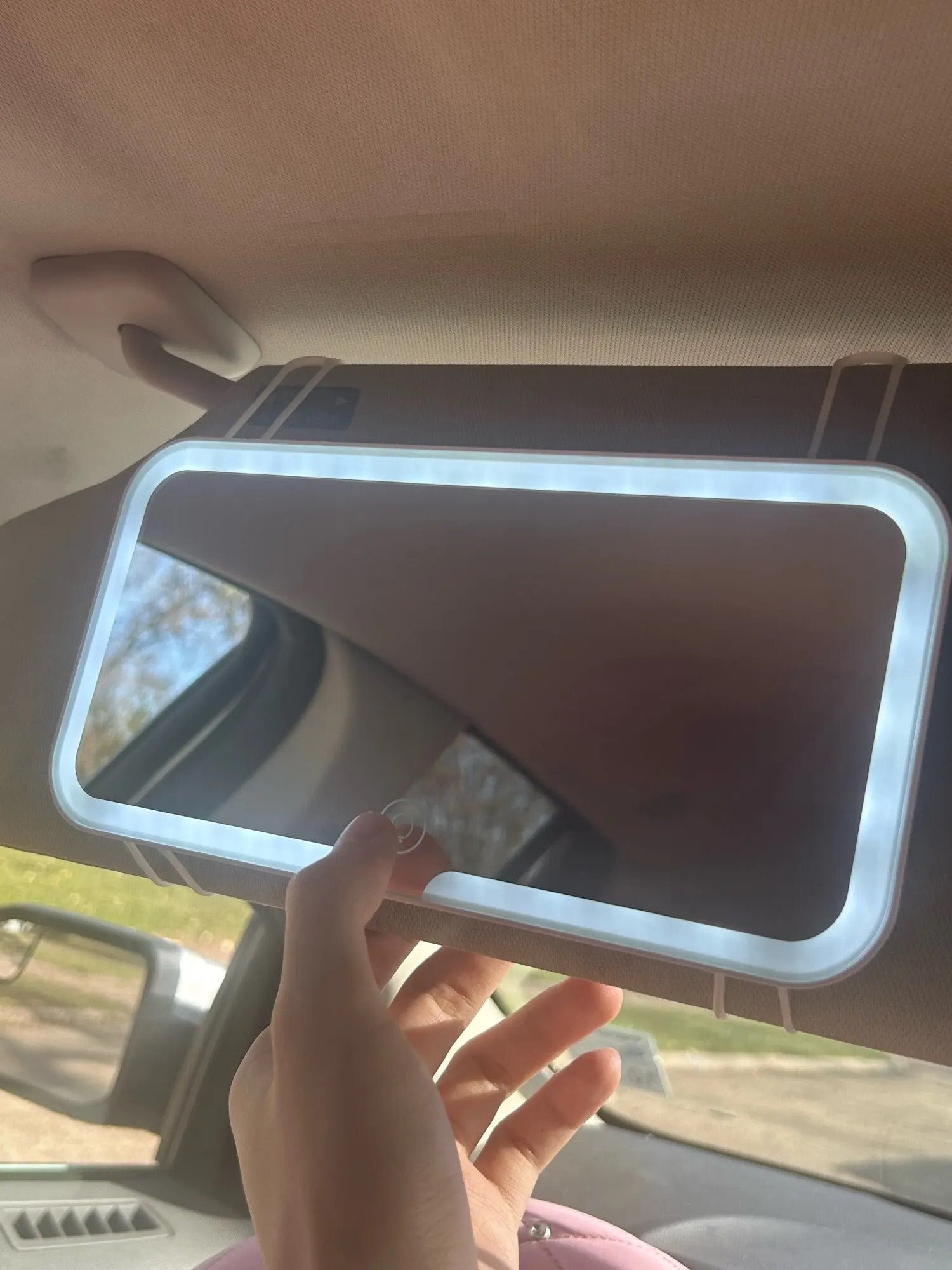 Autospiegel Beifahrer LED-LEUCHTEN Dimmbar Touchscreen Make-up Make-up  Vanity USB 3 Lichteinstellungen Sonnenblende leuchten Universalzubehör -  .de