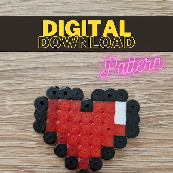 DIGITAL FILE ONLY - Heart Pattern, Digital Download, Easy to make, Fun for Kids!