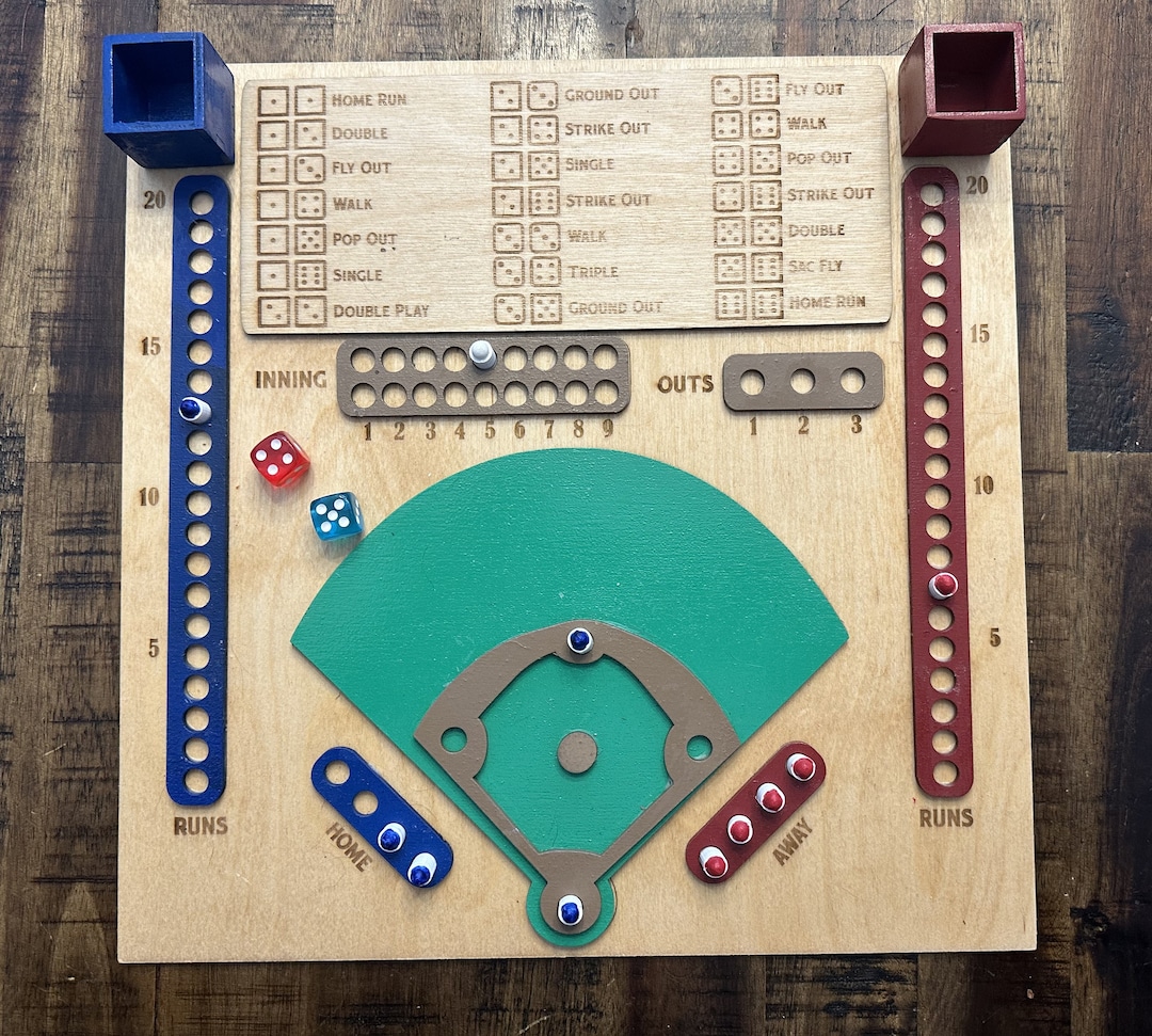 Baseball Board Game SVG and EPS Files for Laser Etsy