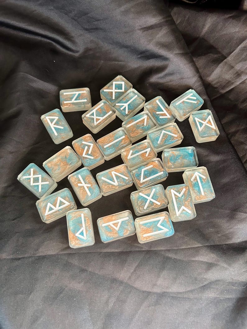 Swirling Runes Elder Futhark Runes Set, Handmade Divination Casting - Etsy Australia