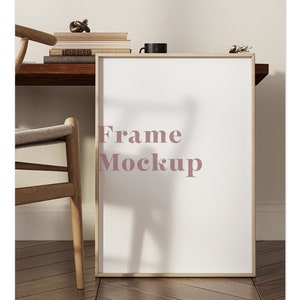Single vertical frame mockup in home interior, Print frame mockup, Digital frame mock up, Print mockup,  Mockup Poster, ISO A ratio mockup