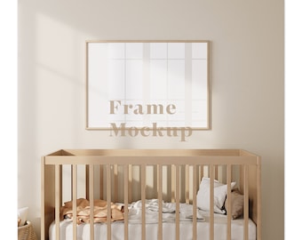 Nursery Frame Mockup, Boho Chic Interior (Digital Download)