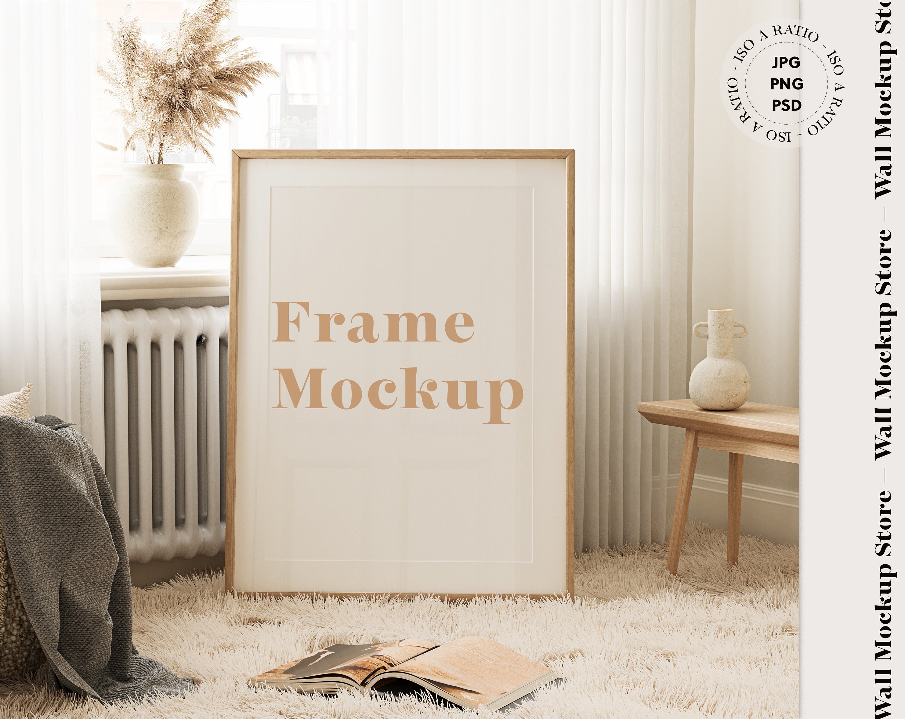 8.5 x 11 Paper Mockup, 8.5x11 Print mockup on brown farmhouse