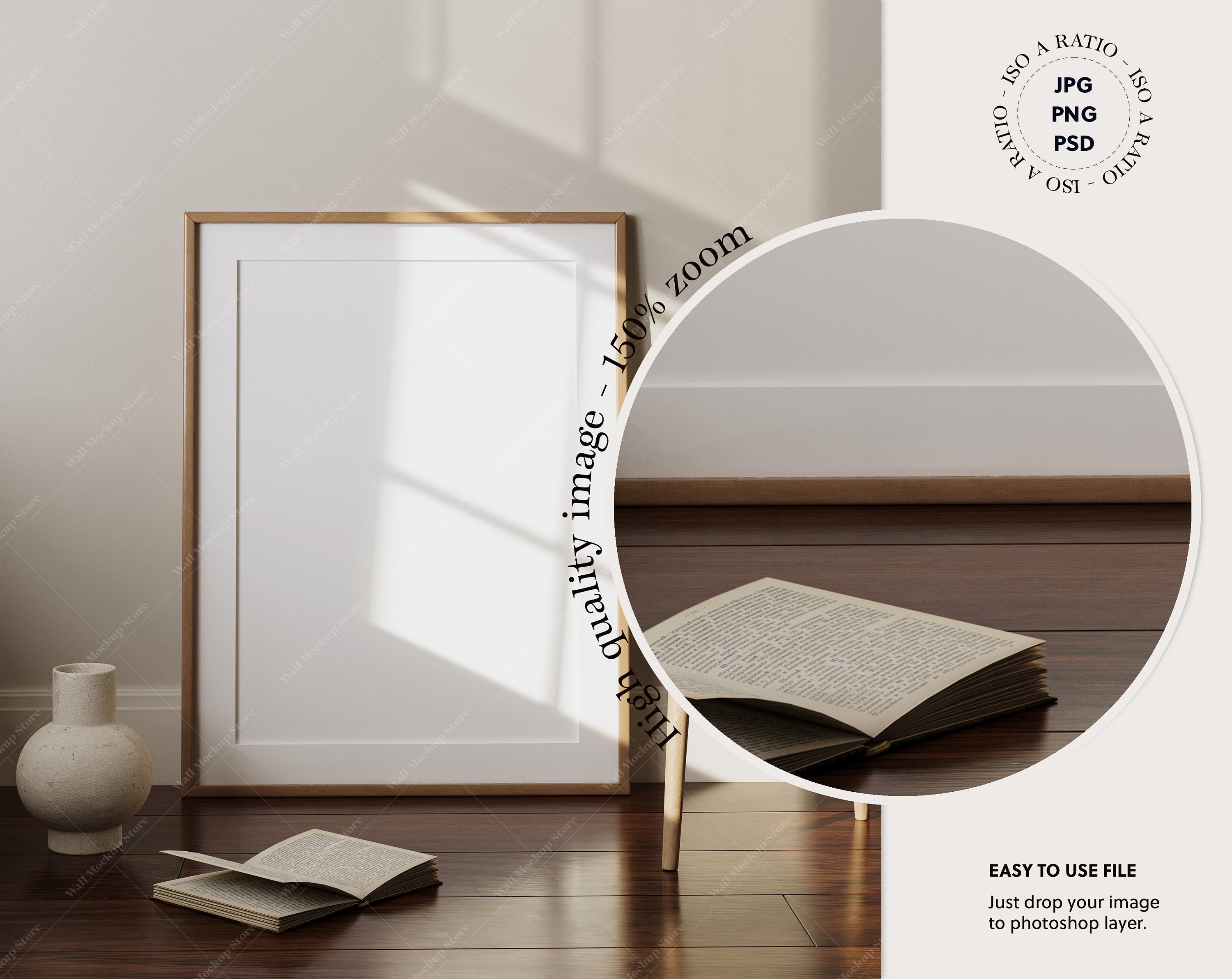 Single Vertical Frame Mockup in Home Interior Print Frame Etsy