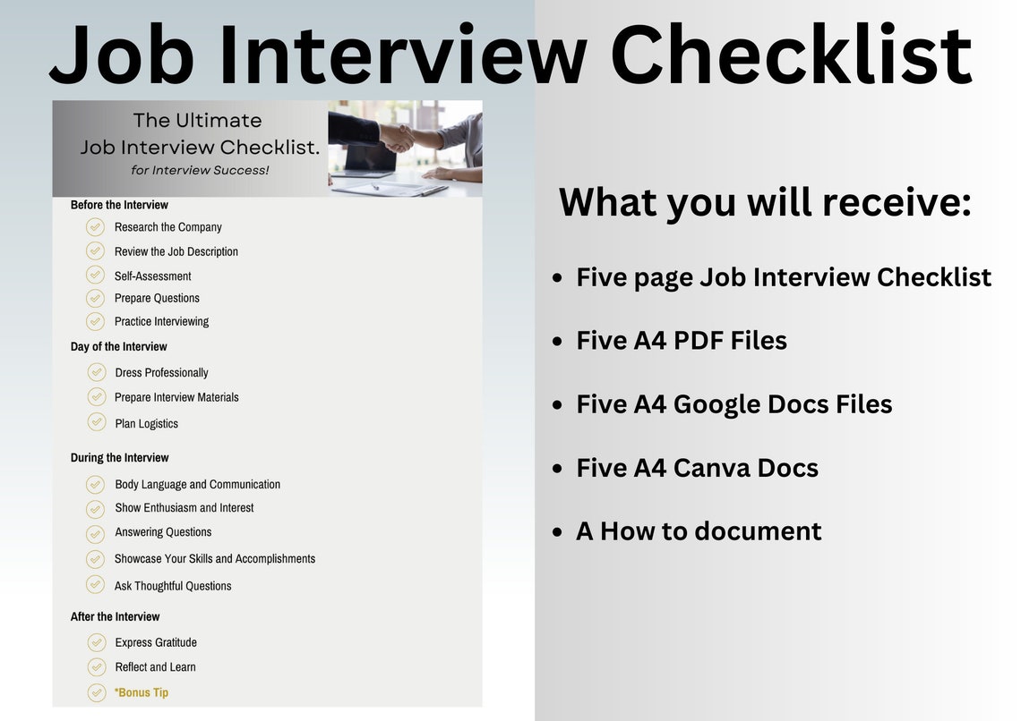 Interview Checklist Guide for Interview Preparation Template for Interview Checklist Guide for Interview Preparation Template for