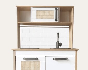 Back Wall With 3D Tiles For IKEA Duktig Play Kitchen