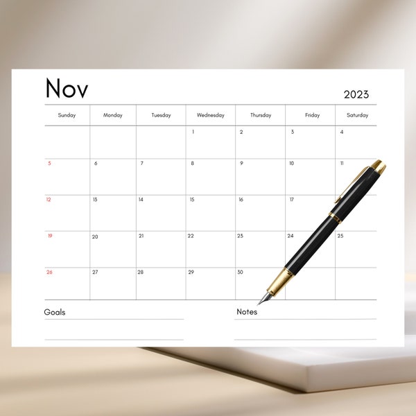 Nov 2023 Calendar - Etsy