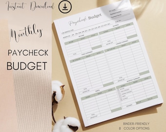 1.Paycheck Budget Planner | Printable | Income and Expenses Tracker (PDF)